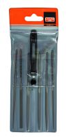 Bahco 2-470-14-0-0 Needle File Set, 6-Piece, 140mm, In Plastic Pouch|Fileset, 14", 6-Piece