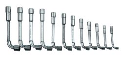 Bahco 28M/12 Double-Head Socket Wrench Set, Bent, 12-Point, 12-Piece