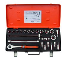 Bahco 7823SE 1/2" socket and bit driver set, 23 pcs