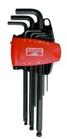 Bahco BE-9688 Offset Screwdriver Set, 9-Piece, Hex., Ball-Ended, Black Finish