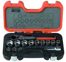 Bahco S140T Pass-Thru Socket Set,14 Pcs