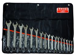 Bahco 111M/17TL Combination Wrench Set, 17-Piece, In Plastic Pouch, 8-32mm|Combination Wrench Set, 17-Piece