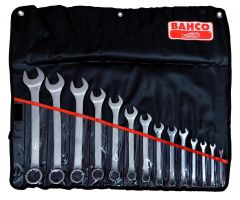 Bahco 111M/14T Combination Wrench Set, 14-Piece, In Plastic Pouch, 6-32mm|Combination Wrench Set, 14-Piece