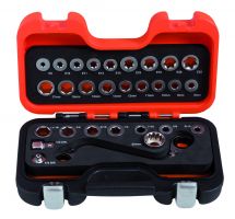 Bahco 1320SRM/S29 Ratcheting Ring Wrench Set, S-Shape, 29-Piece, Box
