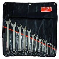 Bahco 1952M/14T Offset Combination Wrench Set, 14-Piece, In Plastic Pouch|Combination Wrench Set, 14-Piece