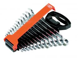Bahco 1952M/SH12 Offset Combination Wrench Set, 12-Piece, In Plastic Holder|Set With Holder From 8 To 19