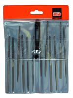 Bahco 2-472-14-2-0 Needle File Set, 12-Piece, 140mm, In Plastic Pouch|Fileset, 14", 12-Piece