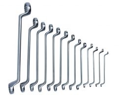 Bahco 2M/13 Double Ring-End Wrench Set, Deep Offset, Metric