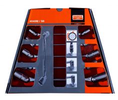 Bahco 4040M/S6 Flex-Head Wrench Set, 6-Piece, On Wall Holder