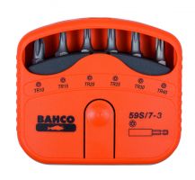 Bahco 59S/7-3 7pcs bits set for TORX® Tamper Resistant screws and bit holder