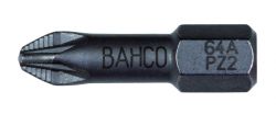 Bahco 64A/PZ1 ACR bit for Pozidriv head screws, 25mm, in plastic box of 10 pcs