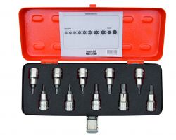Bahco 7809TORX/10 Set of socket set drivers for TORX® and Phillips, 10 pcs