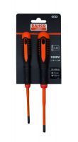 Bahco BE-9891SL Insulated ERGO™ SLIM  screwdrivers set, 2pcs Slim Twinpack Ph1/2 2Pcs