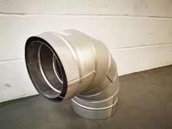 90 Degree Bend (gas) For Ducting 200mm