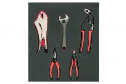 Bahco FF1F5003 Foam with Mix Pliers & Adj. Wrench 5P2/3