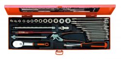 Bahco 6720NM Socket sets, 1/4" 33 pieces