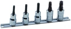 Bahco 7409TORX-TRR/S5 3/8" socket set with 5 pieces of ref 7409TORX-R, tamper resistant, on Rail-187.