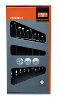 Bahco 1952M/10 Offset Combination Wrench Set, 10-Piece, In Box, 8-19mm|Combination Wrench Set, 10-Piece